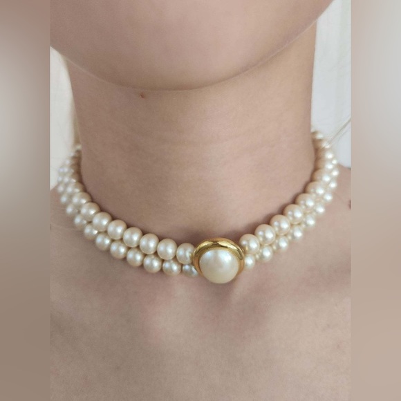 Vintage LCI Liz Claiborne pearl necklace - Picture 5 of 6